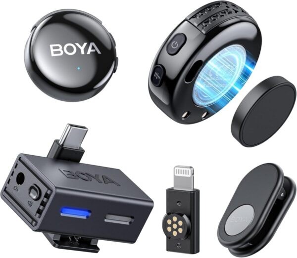 BOYALINK 3 - Type-C + 3,5mm AI-Powered Button Wireless Microphone 2 TX + 1 RX no Case